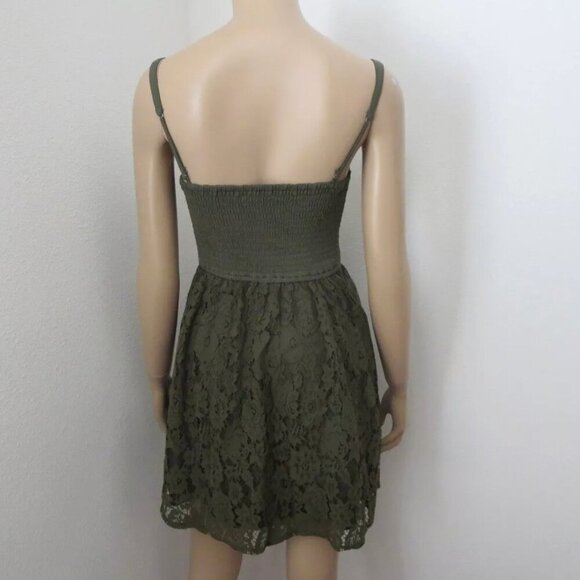 NWT Abercrombie Womens Lace Corset Dress Size XS or Small Olive Green - Picture 6 of 6